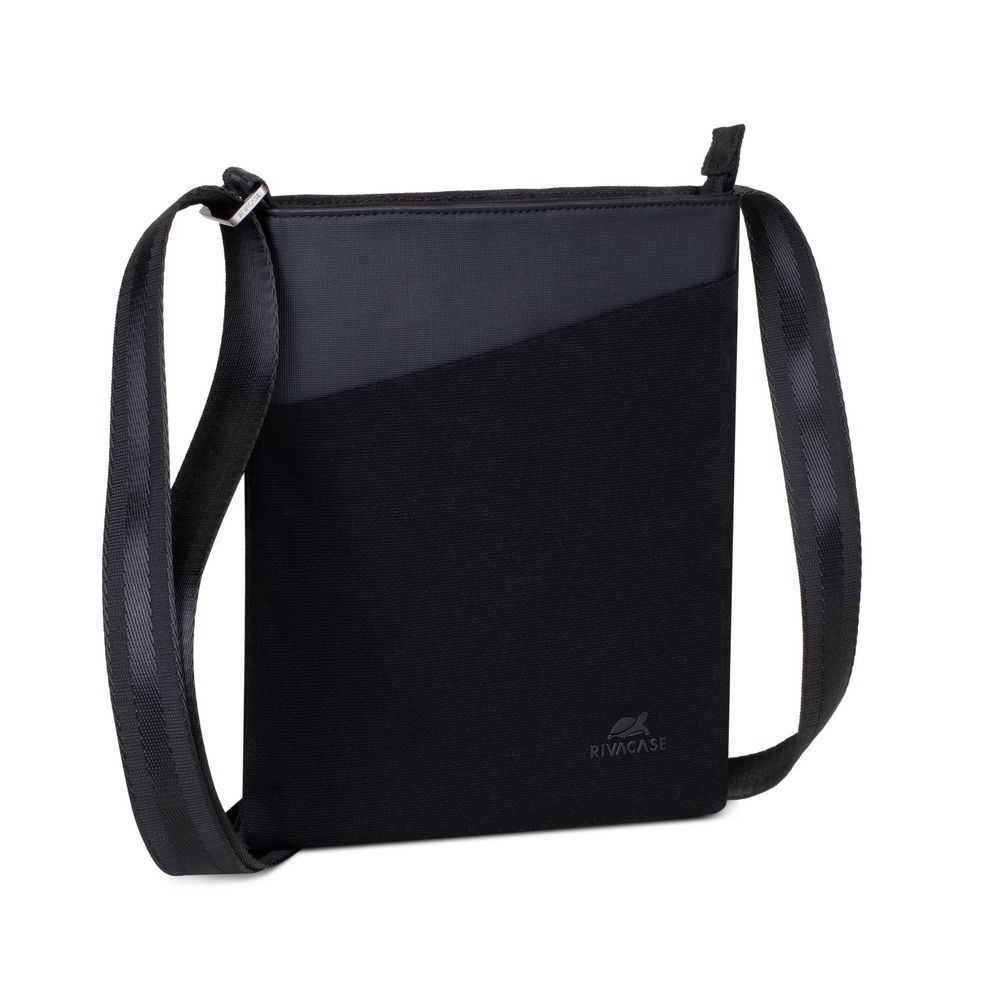 RivaCase 8509 Canvas Crossbody Black - Image 1
