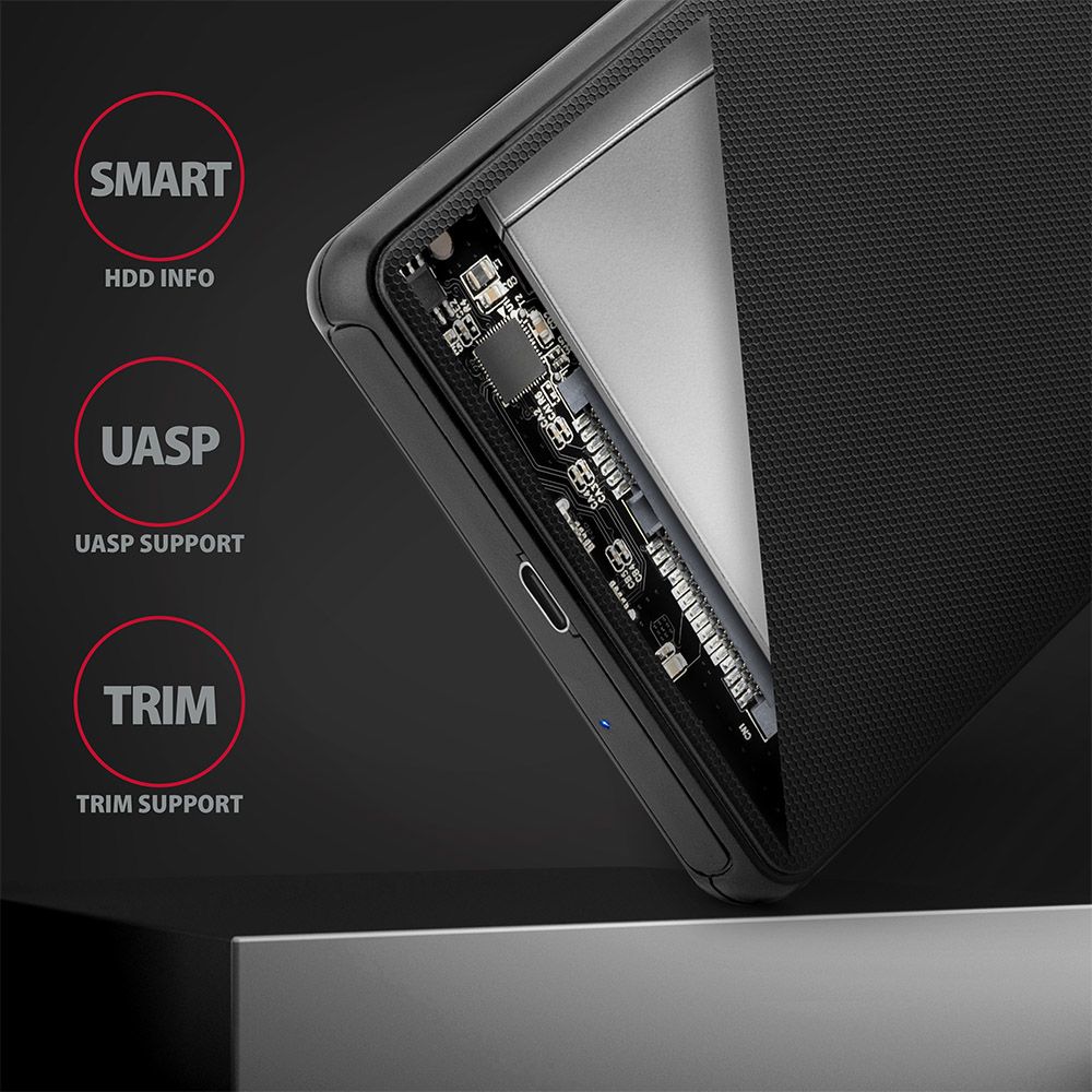 AXAGON EE25-SLC SuperSpeed USB-C SLIDE box Black - Image 4