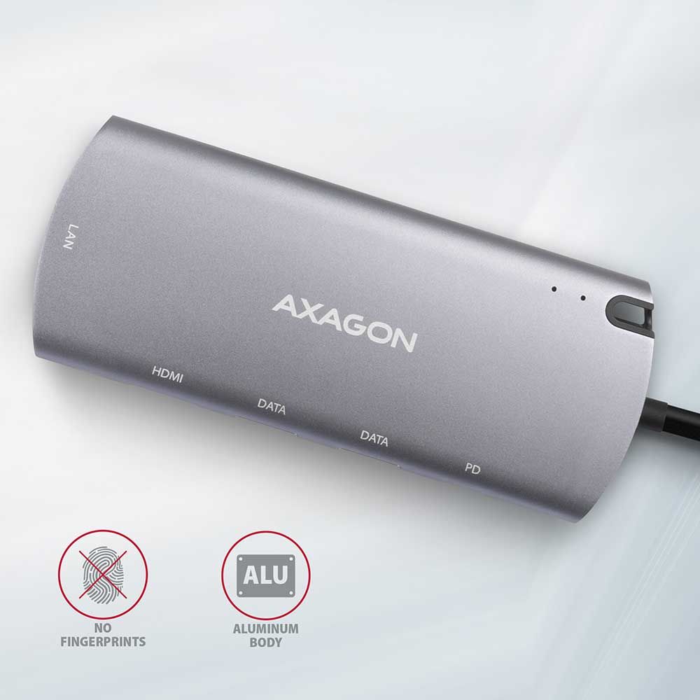 AXAGON HMC-6M2 SuperSpeed USB-C Combo 6in1 Hub - Image 9