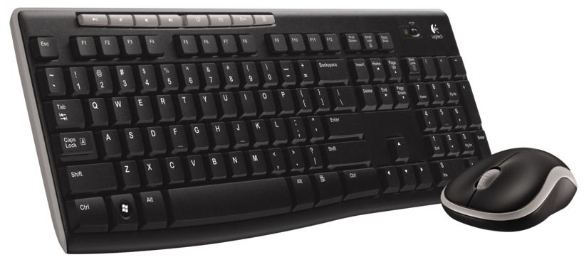 Logitech MK270 Wireless Keyboard + Mouse Black DE - Image 1