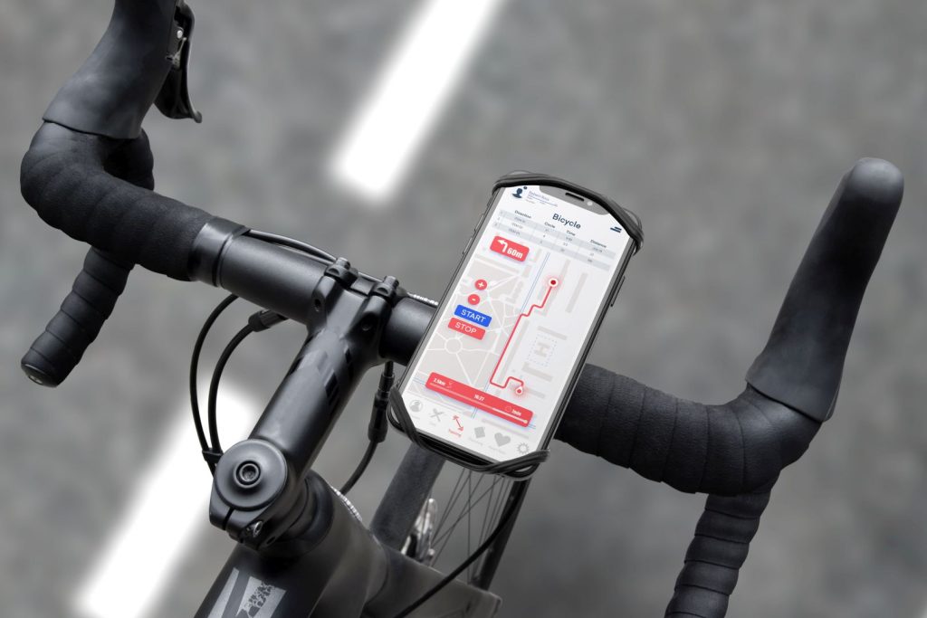FIXED Bikee 2 szilikon telefontartó kerékpárra, fekete - Image 15