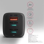 AXAGON ACU-DPQ65 QC4 + USB-C PD Wall Charger Black - Image 4