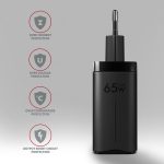 AXAGON ACU-DPQ65 QC4 + USB-C PD Wall Charger Black - Image 5