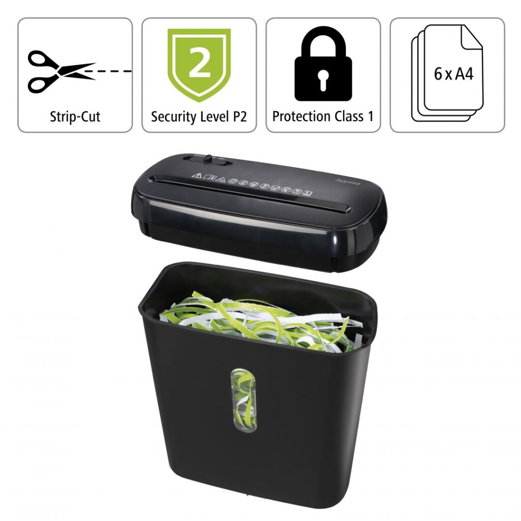 Hama Basic S6 Iratmegsemmisítő Black - Image 6