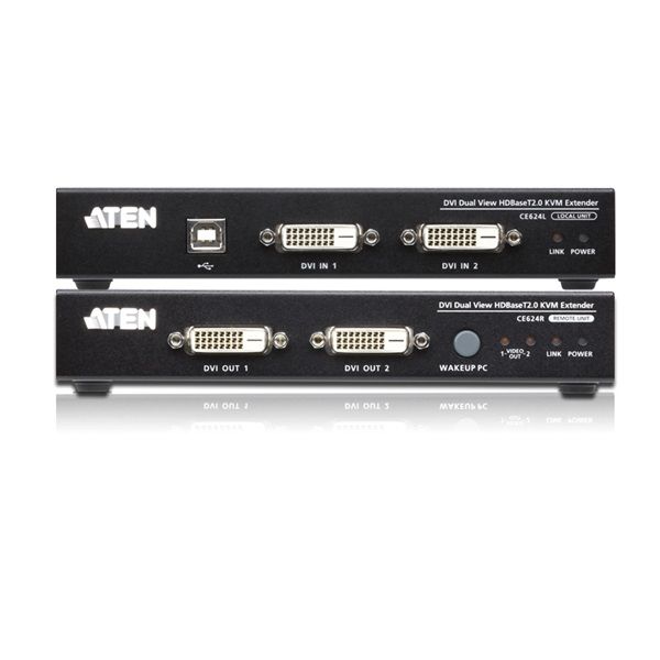ATEN USB DVI Dual View HDBaseT 2.0 KVM Extender (1920 x 1200 @100 m) - Image 3