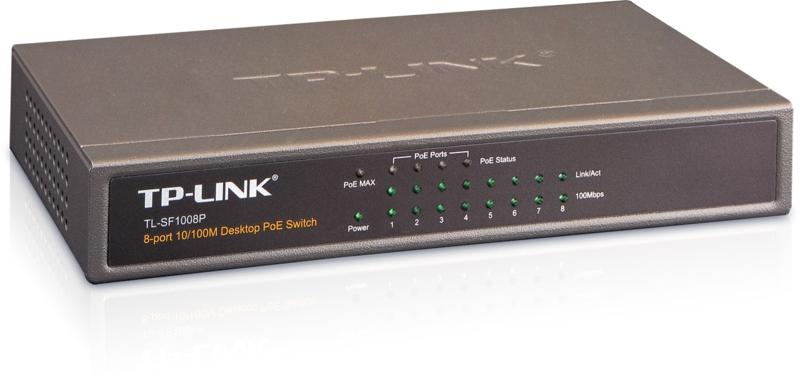 TP-LINK Switch 8x100Mbps (4xPOE), TL-SF1008P