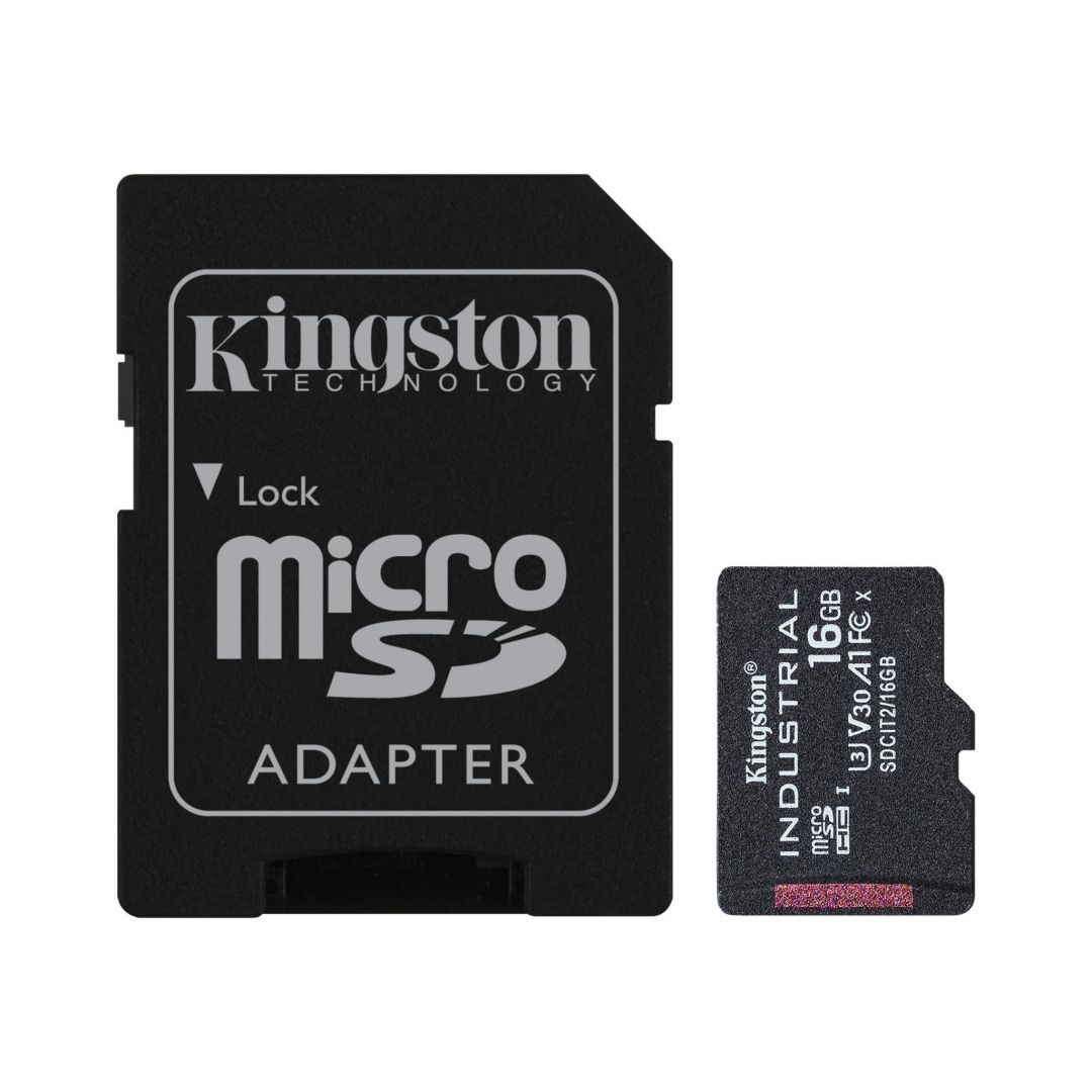 kingston-16gb-microsdhc-cl10-u3-v30-a1-industrial_1.jpg Kingston 16GB microSDHC Class 10 CL10 U3 V30 A1 Industrial adapter nélkül - Image 1