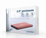 Gembird EE2-U3S-3-P USB3.0 2,5" Enclosure Aluminium Pink - Image 2