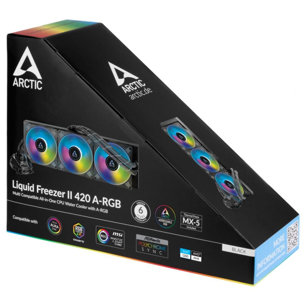 Arctic Liquid Freezer II 420 A-RGB Black - Image 5
