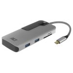 ACT AC7052 USB-C Hub 3 port with CardReader Grey - Image 3