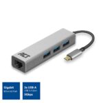 ACT AC7055 USB-C Hub 3 port with Gigabyte Ethernet Grey - Image 2