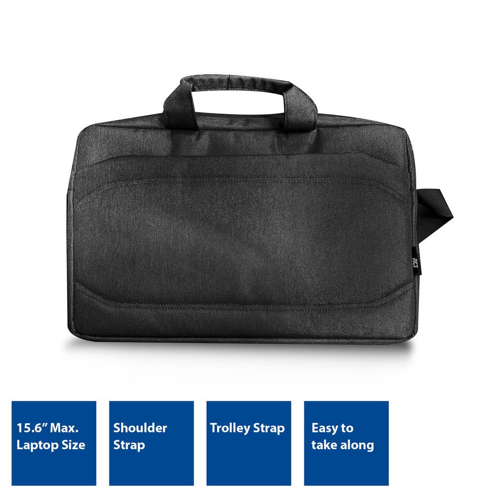 ACT AC8550 Metro Bailhandle Laptop Bag 15,6" Black - Image 6