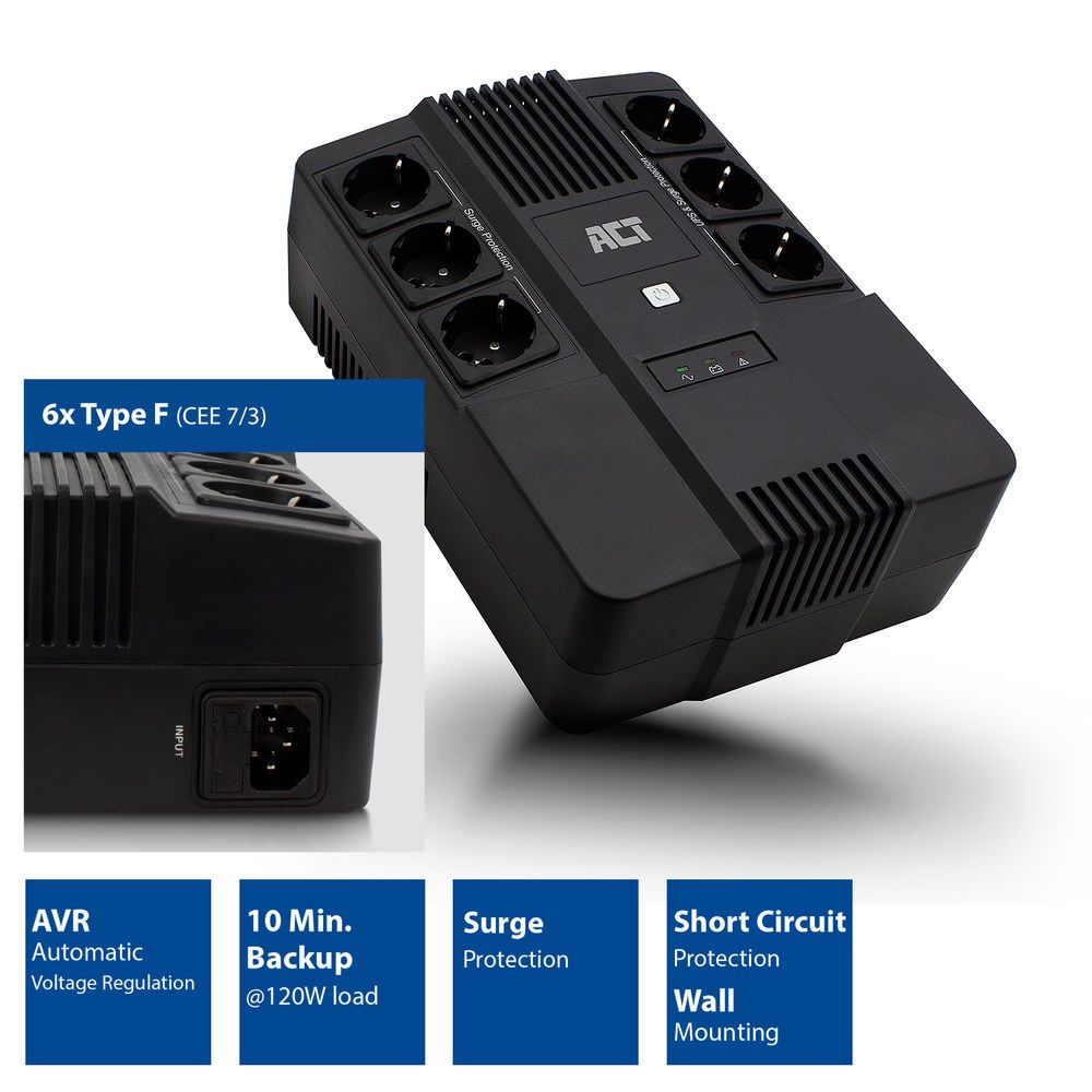 ACT AC2300 Line Interactive 600VA UPS - Image 5