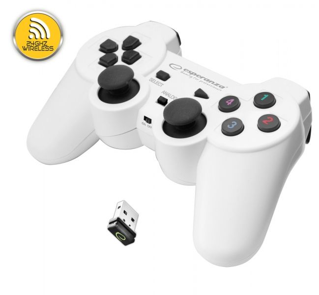 esperanza-egg108w-gladiator-wireless-gamepad-ps3-pc-white_1.jpg Esperanza EGG108W Gladiator Wireless Gamepad White - Image 1