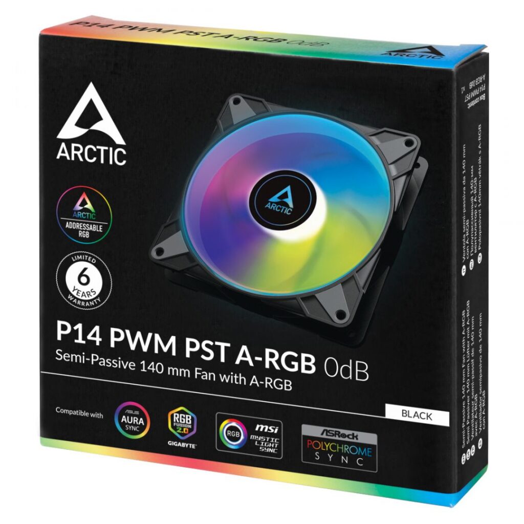 Arctic P14 PWM PST A-RGB Black - Image 5