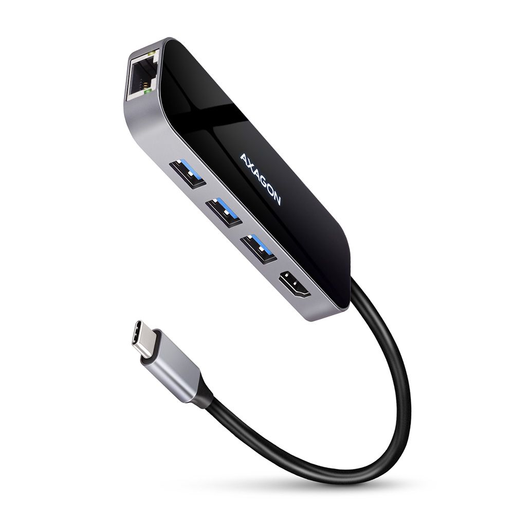 AXAGON HMC-6GL SuperSpeed USB-C Combo 6in1 Hub Black - Image 1