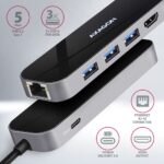 AXAGON HMC-6GL SuperSpeed USB-C Combo 6in1 Hub Black - Image 2