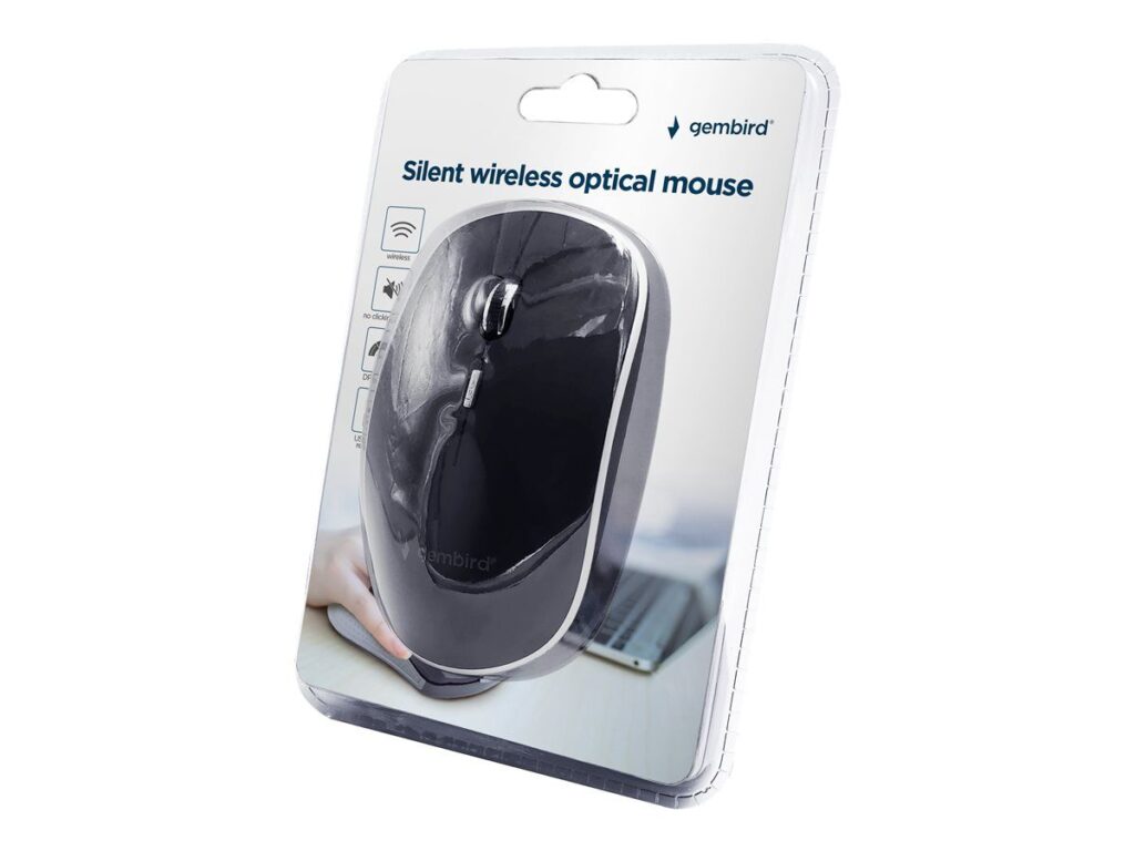 Gembird MUSW-4BS-01 Silent Wireless Optical Mouse Black - Image 3