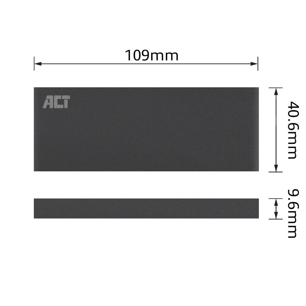ACT AC1600 USB3.2 M.2 SATA SSD Enclosure Aluminium Design Black - Image 5