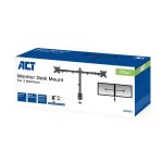 ACT AC8302 Monitor Desk Mount For 2 Monitors / Up to 35" VESA Black - Image 2