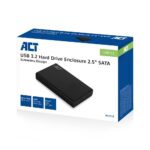 ACT AC1215 USB3.2 2,5" Hard Drive Enclosure Screwless Design Black - Image 2