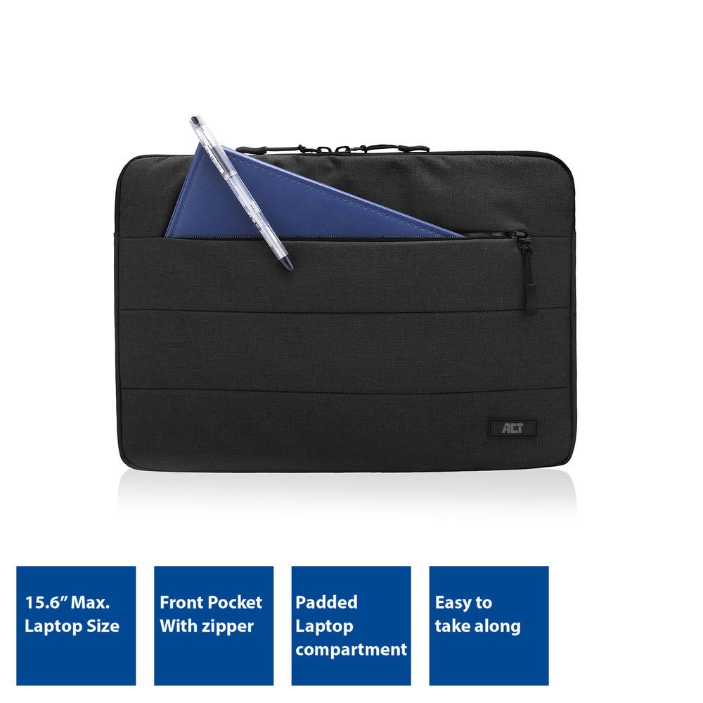 ACT AC8520 City Laptop Sleeve 15,6" Black - Image 2