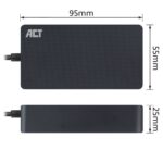 ACT AC2005 20V / 3,25A 65W Type-C univerzális hálózati notebook töltő - Image 6