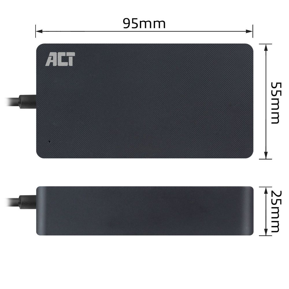 ACT AC2005 20V / 3,25A 65W Type-C univerzális hálózati notebook töltő - Image 6