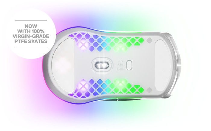 Steelseries Aerox 3 2022 Wireless Gaming Mouse Snow - Image 4