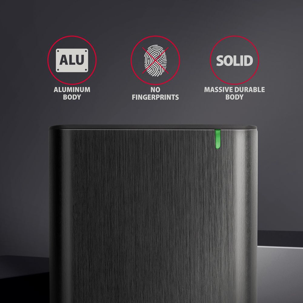 Axagon EE25-A6M USB 3.2 fekete csavar nélküli külső alumínium 2,5" HDD/SSD ház - Image 7
