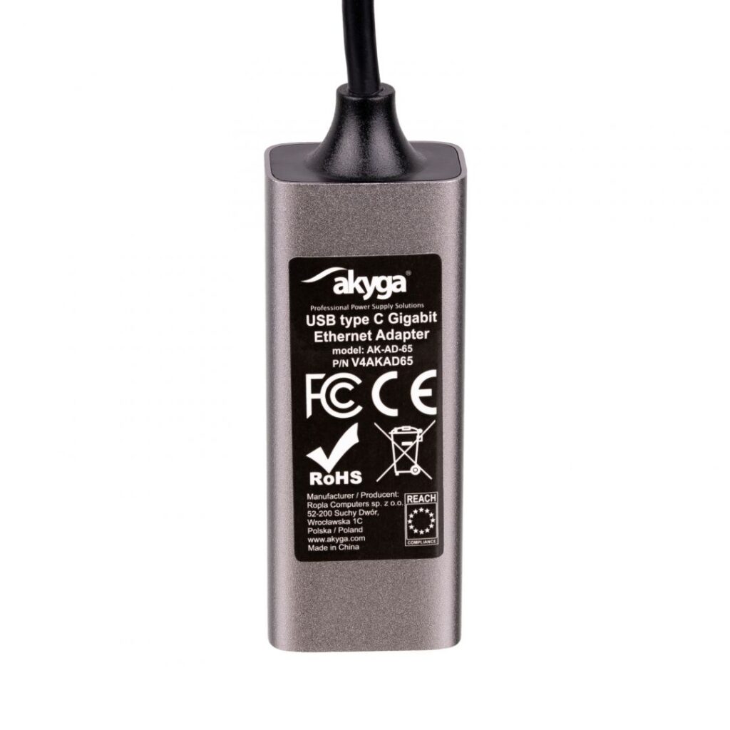Akyga AK-AD-65 USB Type-C / RJ45 Adapter - Image 3