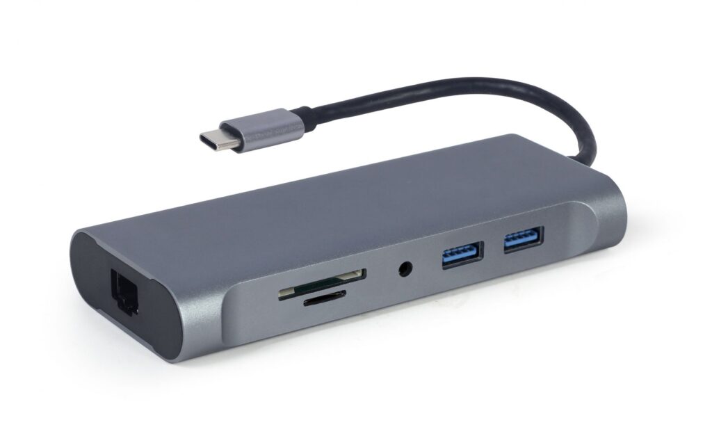Gembird A-CM-COMBO7-01 USB Type-C 7-in-1 Multi-Port Adapter Space Grey - Image 1