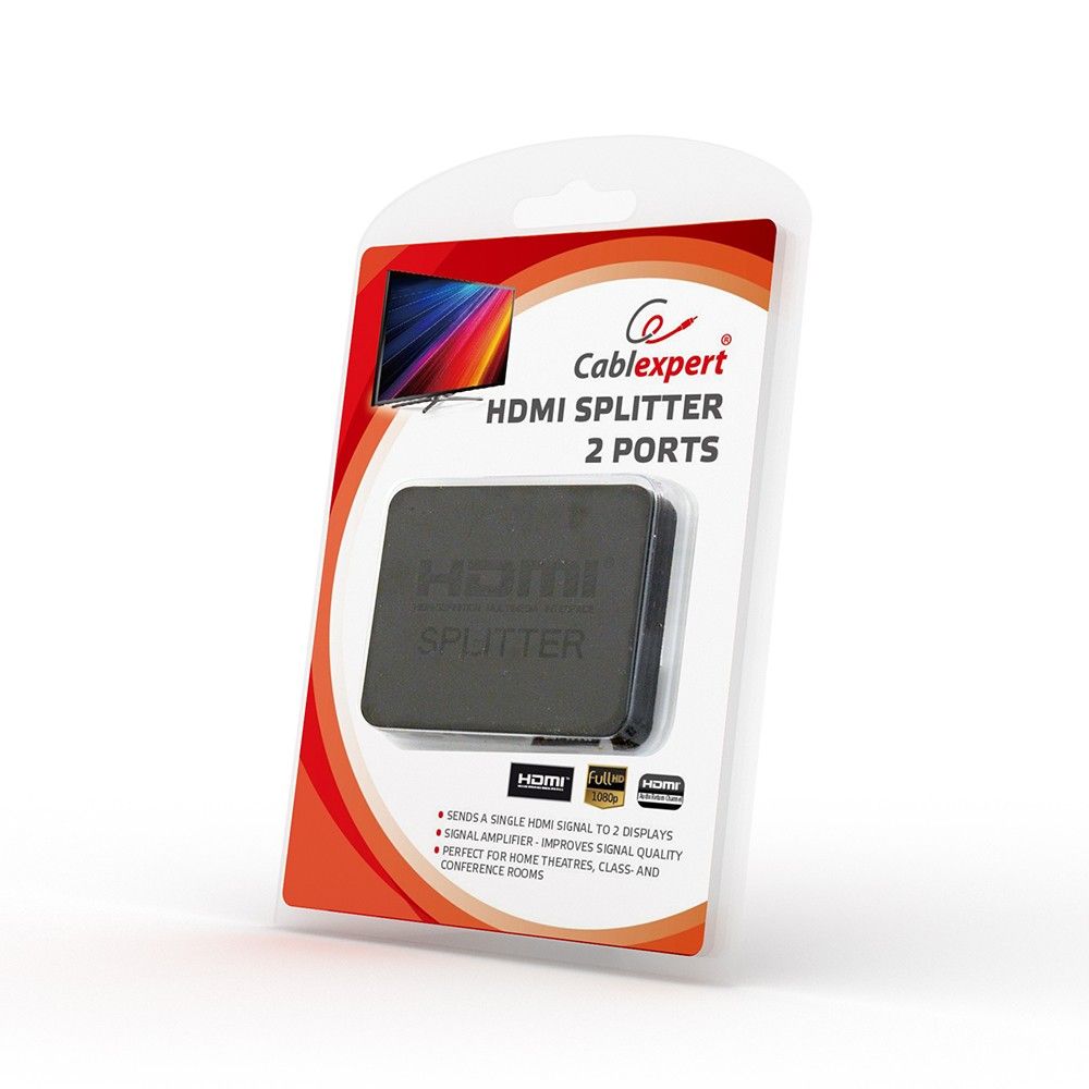 Gembird DSP-2PH4-03 HDMI Splitter 2 ports Black - Image 4