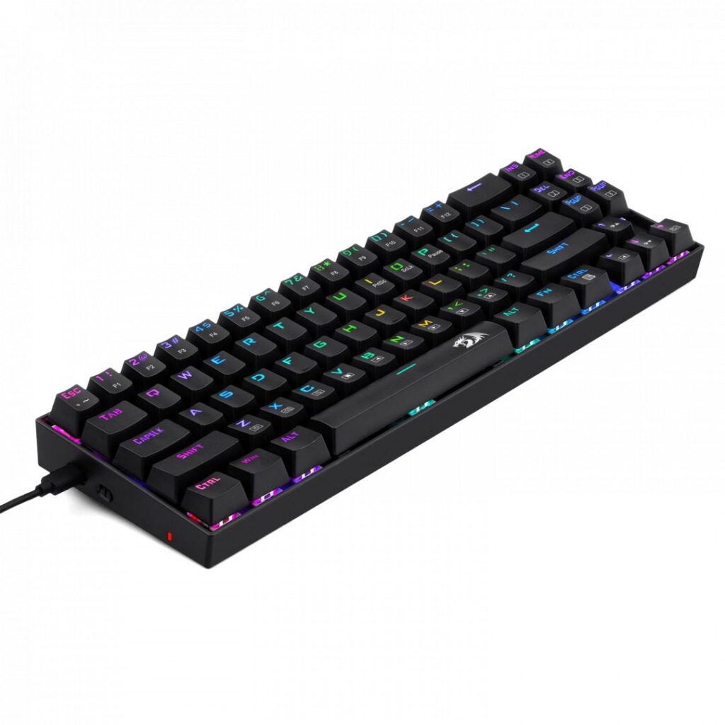 Redragon Deimos, Wired & Wireless Mechanical keyboard, RGB, blue switch Black HU - Image 5