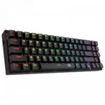 Redragon Deimos, Wired & Wireless Mechanical keyboard, RGB, red switch Black HU - Image 2