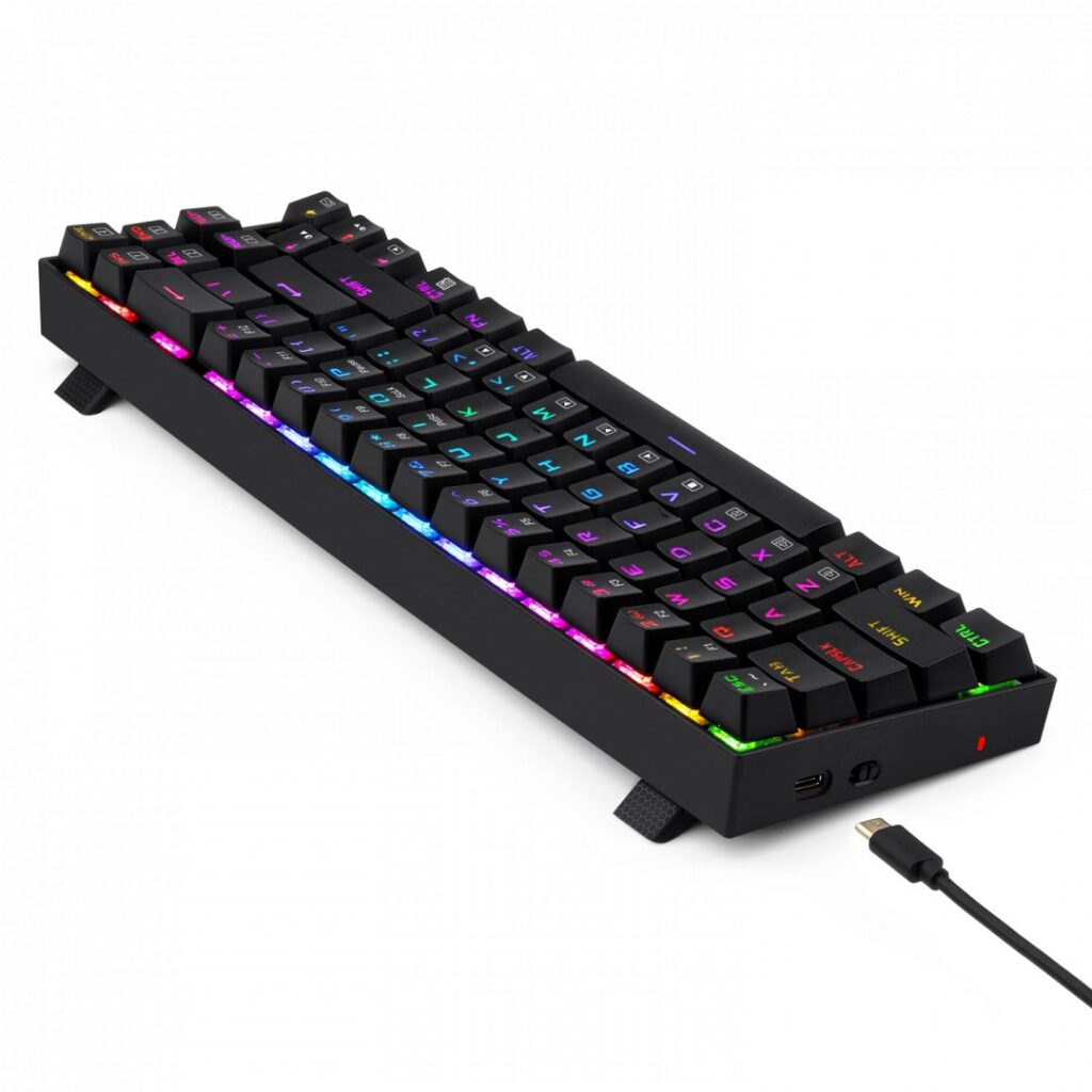 Redragon Deimos, Wired & Wireless Mechanical keyboard, RGB, red switch Black HU - Image 6
