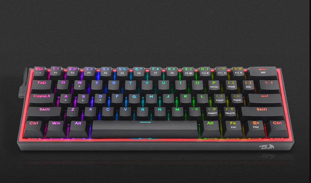 Redragon Fizz Pro black, wired&2.4G&BT Mechanical Keyboard, RGB, brown switch Black HU - Image 1