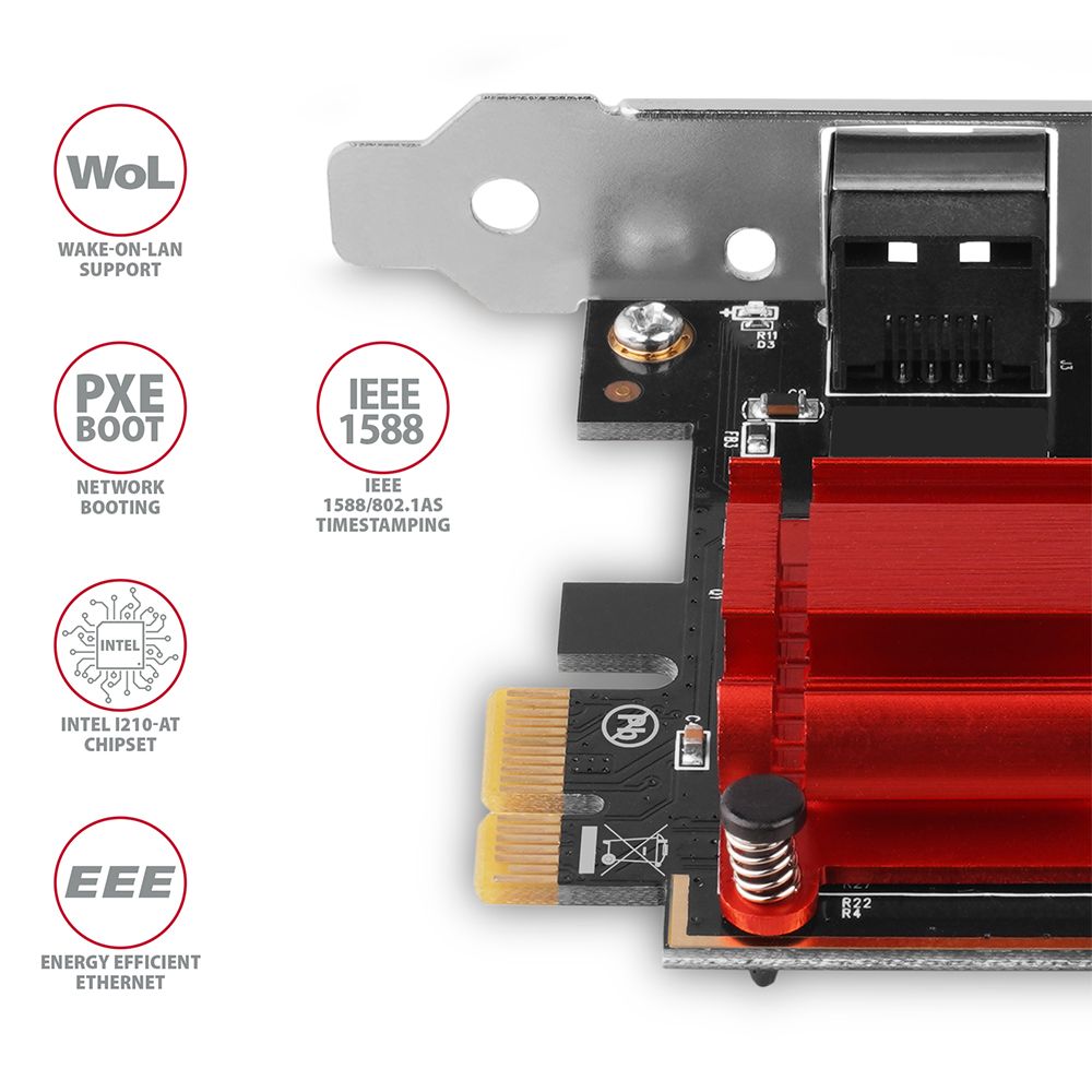 AXAGON PCEE-GIX PCIe Gigabit Ethernet - Image 4