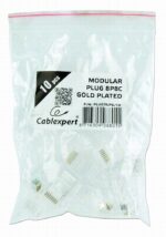 Gembird RJ45/PLUG3UP6/10 Modular plug 8P8C 6u Gold plated 10 pcs per bag - Image 2