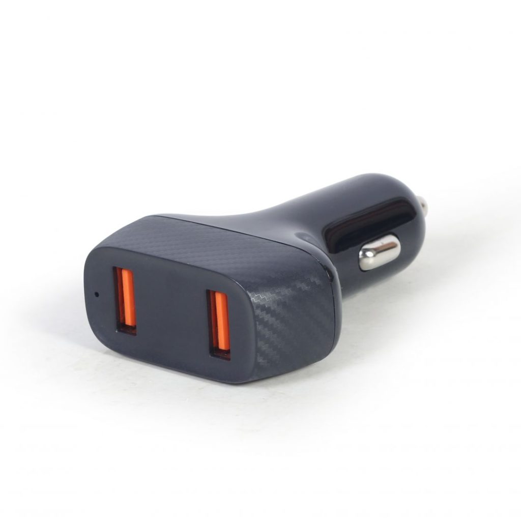 Gembird TA-U2QC3-CAR-01 2port USB Car Fast Charger QC3.0 36W Black - Image 1