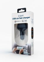 Gembird TA-U2QC3-CAR-01 2port USB Car Fast Charger QC3.0 36W Black - Image 5