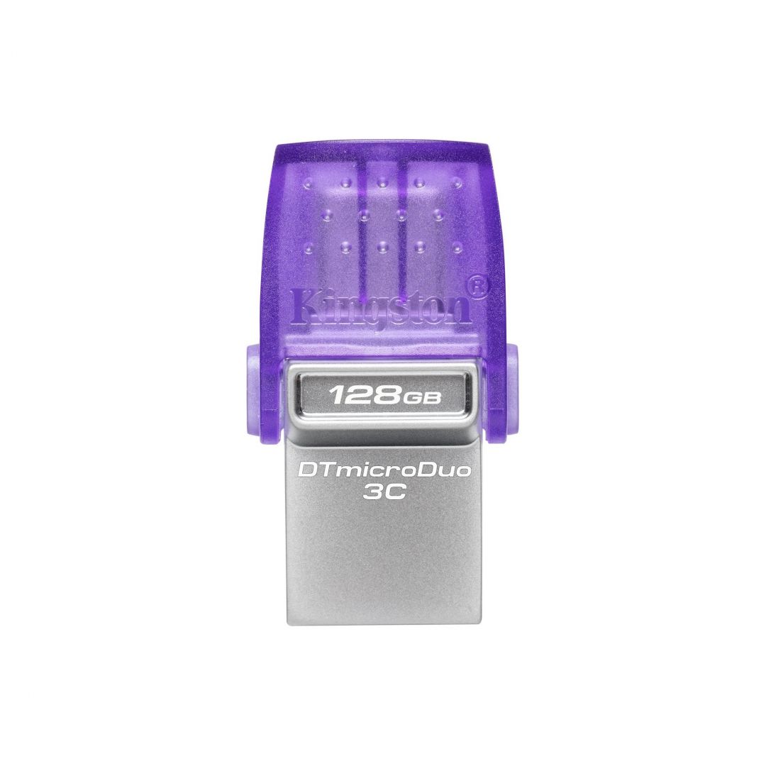 Kingston 128GB DT microDuo 3C USB3.2 Silver/Purple - Image 1