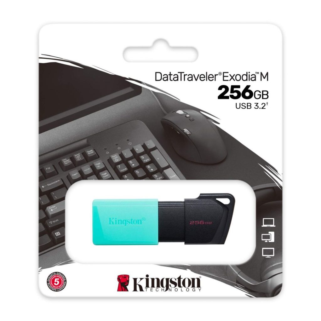 Kingston 256GB DataTraveler Exodia M USB3.2 Black/Teal - Image 3