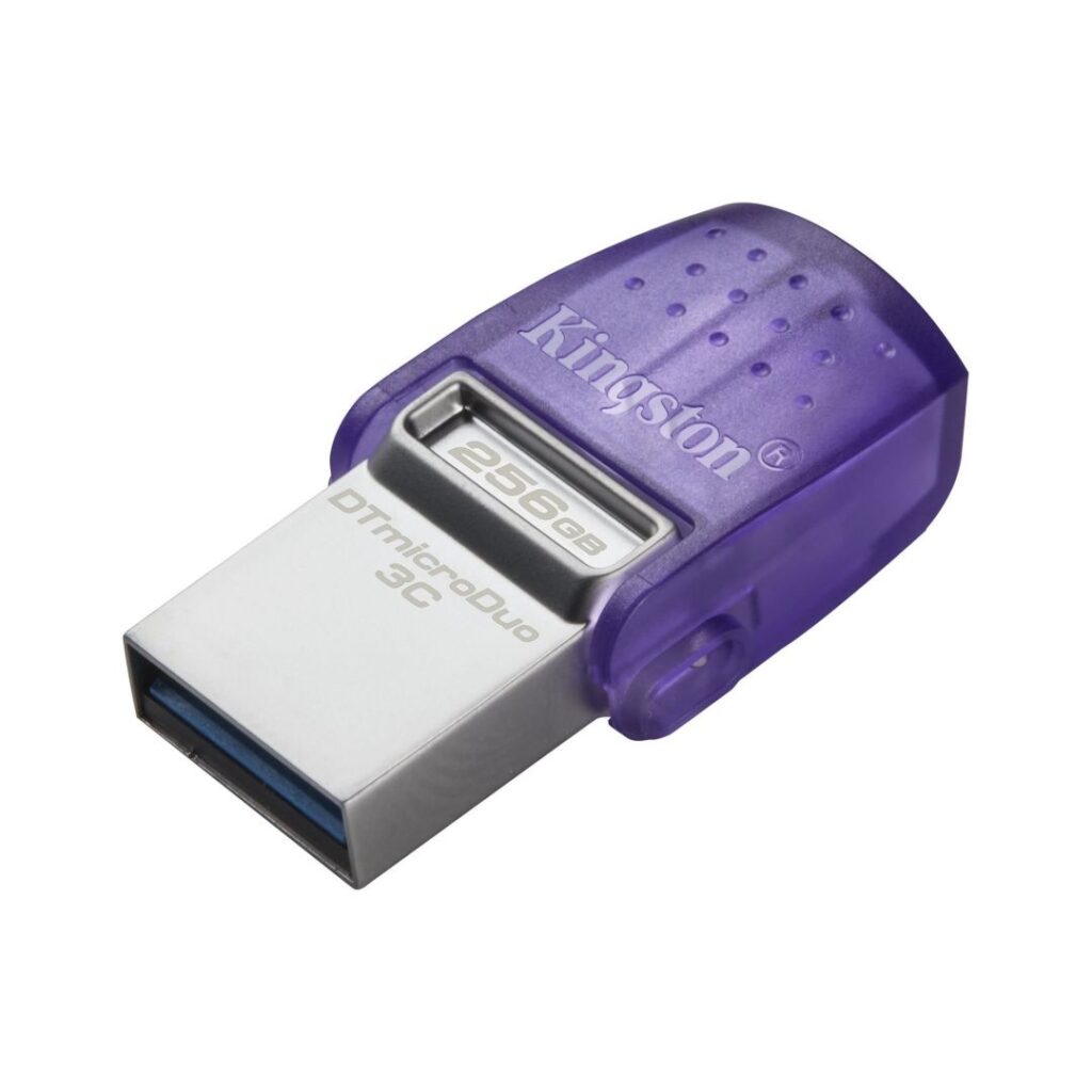 Kingston 256GB DT microDuo 3C USB3.2 Silver/Purple - Image 2