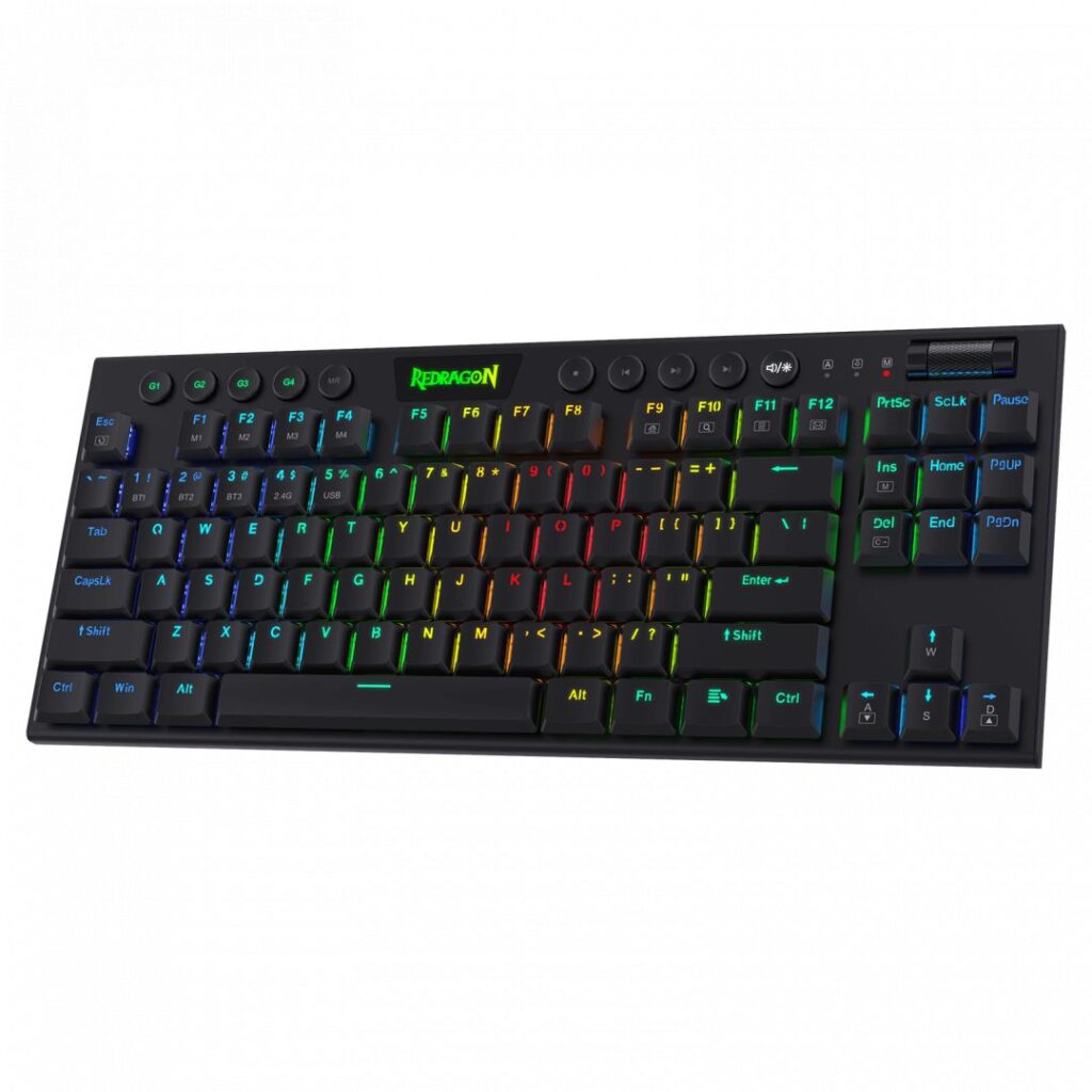 Redragon Horus TKL, wired&2.4G&BT mechanical Keyboard, RGB, red switch Black HU - Image 2