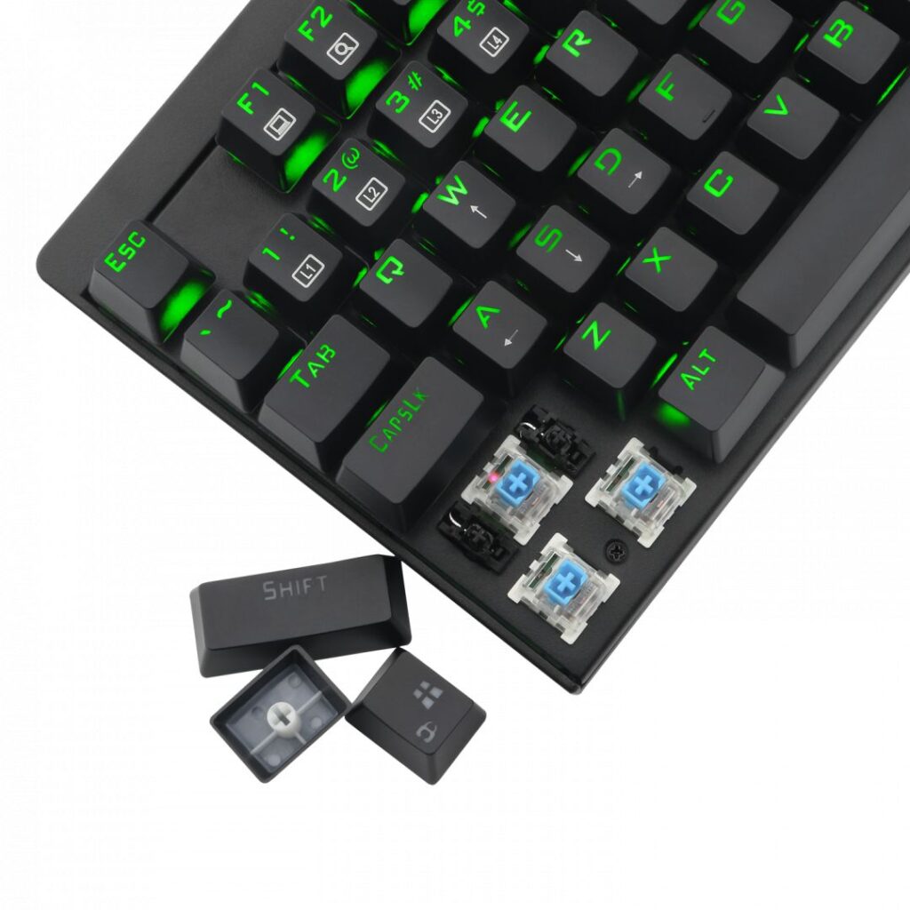 T-Dagger Corvette Wired Keyboard Blue Switch Black HU - Image 4
