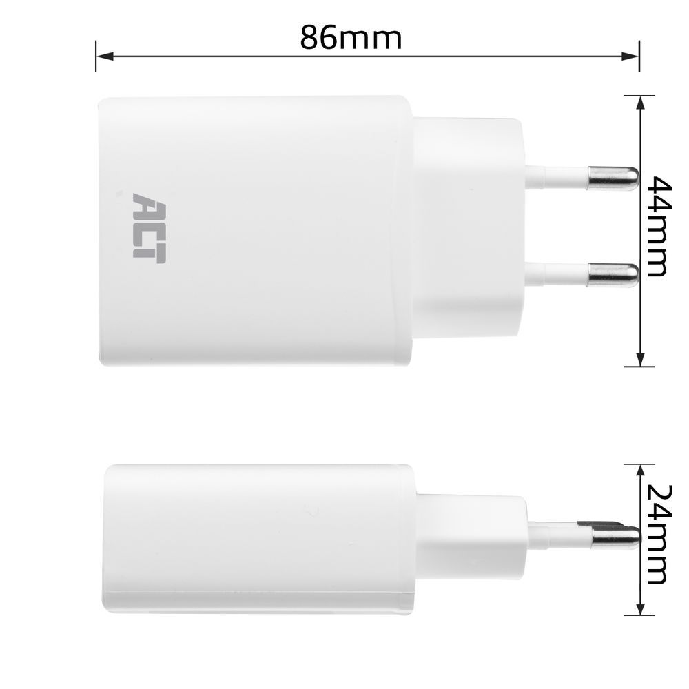 ACT AC2100 Compact USB-C Charger 20W for fast charging White - Image 3