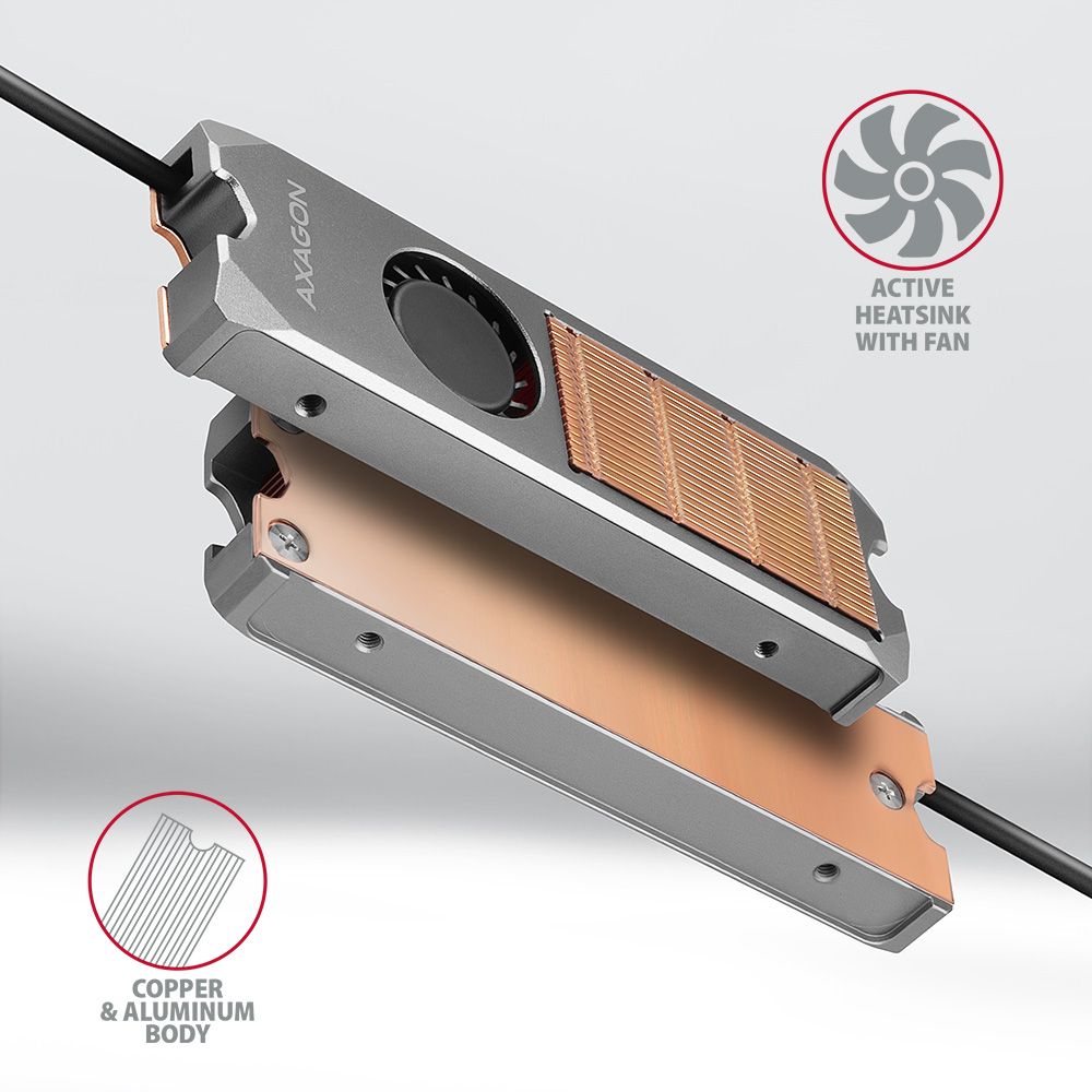 AXAGON CLR-M2FAN Heatsink M.2 - Image 3