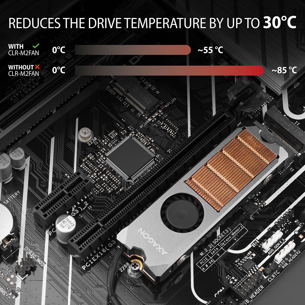 AXAGON CLR-M2FAN Heatsink M.2 - Image 4