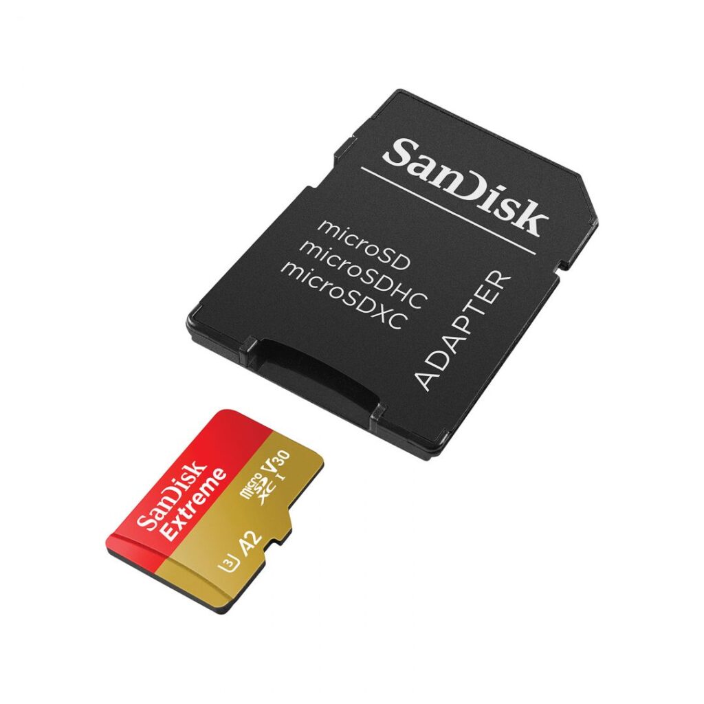 Sandisk 256GB microSDXC Class 10 U3 V30 A2 Extreme + adapterrel - Image 2